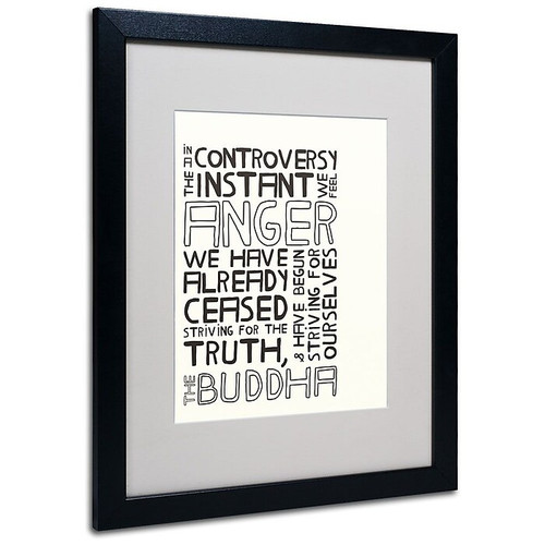 Trademark Fine Art 'Anger in Controversy II' 11" x 14" Black Frame Art (65dca577f99b2575f686be26_ud)