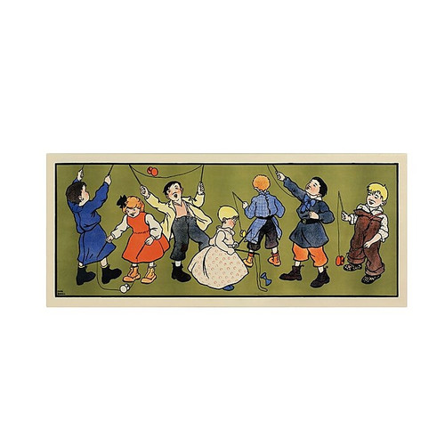 Trademark Fine Art 'Children's Panel - Boys' 14" x 32" Canvas Art (65dca684f99b2575f686c0b2_ud)