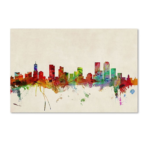 Trademark Fine Art 'Denver, Colorado' 16" x 24" Canvas Art (65dca687f99b2575f686c0c6_ud)