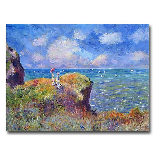 Trademark Fine Art 'On the Bluff at Pourville' 26" x 32" Canvas Art (65dca6b0f99b2575f686c11c_ud)