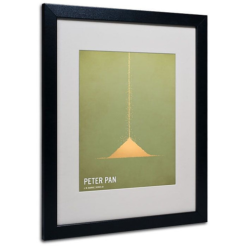 Trademark Fine Art 'Peter Pan' 16" x 20" Black Frame Art (65dca6bef99b2575f686c15c_ud)
