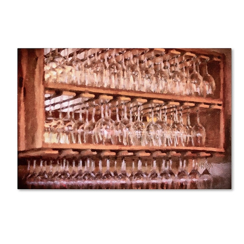 Trademark Fine Art LBR0255-C3047GG Drinks on the House in Salsa Red by Lois Bryan 30x47 FRMLS Art (65dca72cf99b2575f686c268_ud)