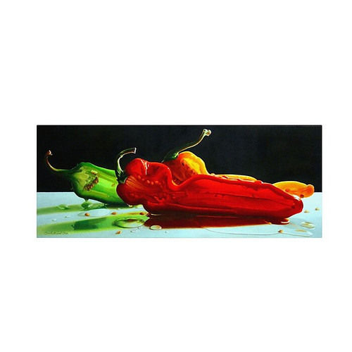 Trademark Fine Art 'Too Hot to Handle' 10" x 32" Canvas Art (65dca76df99b2575f686c326_ud)