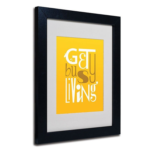 Trademark Fine Art 'Get Busy Living IV' 11" x 14" Black Frame Art (65dca7e4f99b2575f686c472_ud)