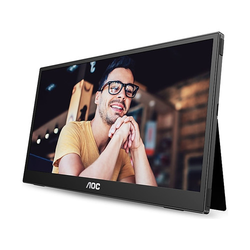 AOC 15.6" 60 Hz LCD Portable Monitor, Black (16T3E)