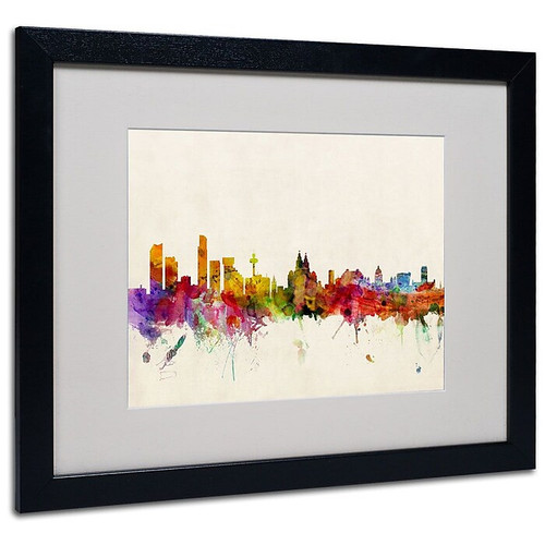 Trademark Fine Art 'Livrepool, England' 16" x 20" Black Frame Art (65dca84df99b2575f686c5aa_ud)