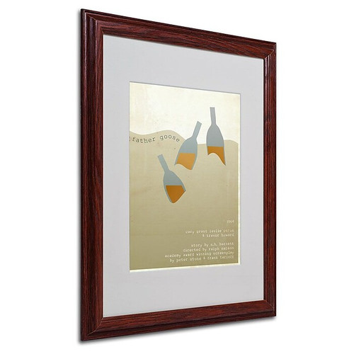 Trademark Fine Art 'Father Goose' 16" x 20" Wood Frame Art (65dca85bf99b2575f686c5e2_ud)