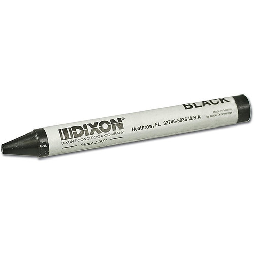 Dixon American Classic Professional Crayons, Black, Dozen (05005)