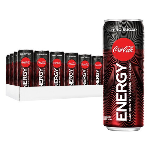 Coca-Cola Zero Sugar Energy Drink, 12 Fl. oz. Can, 24/Pack (157041)