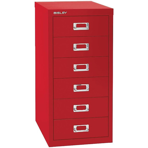 Bindertek Flat File Cabinet, 23.25"H x 11"W x 15"D, Red (MD6-RD)