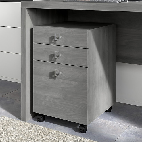 Bush Business Furniture Echo 3 Drawer Mobile File Cabinet, Modern Gray (KI60401-03)