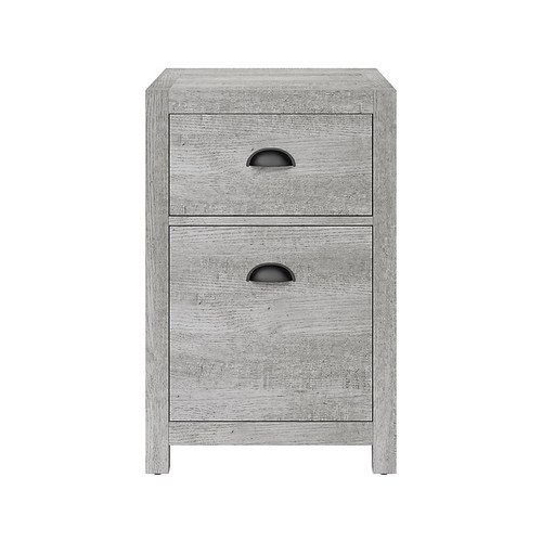 Whalen Fallbrook 2-Drawer Vertical File Cabinet, Letter/Legal Size, 26.25"H x 17"W x 20"D, Smoked Ash (SPUS-FBSF-GM)