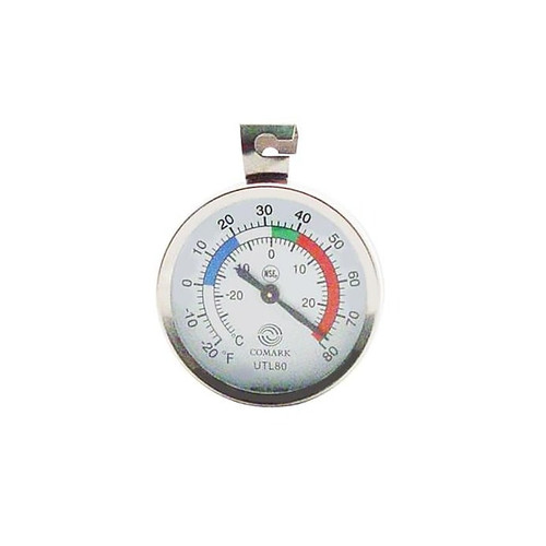 Comark 80 F Refrigerator/Freezer Thermometer, Silver (81135)