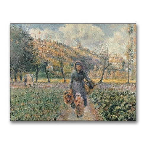 Trademark Global Camille Pissarro "In the Garden" Canvas Art, 24" x 32" (65dcb69929a8f6fba73d657b_ud)