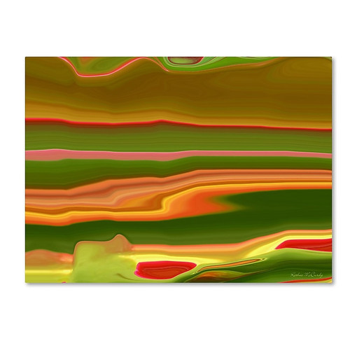 Trademark Fine Art Kathie McCurdy 'Neon Cactus Liquid Stripes' Canvas Art (65dcb796f638b16909619d61_ud)