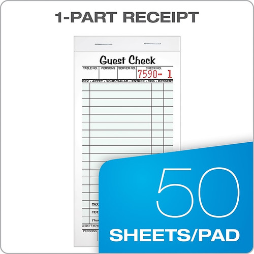 TOPS White Checks, Check Holders & Racks, Paperboard, 50 Sheets/Pad (525SW)