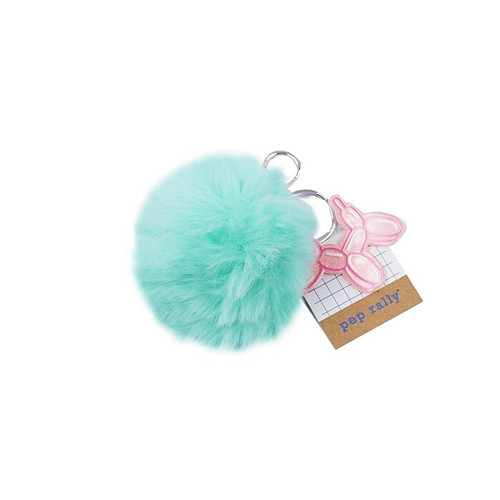 Pep Rally Fluffy Flower & Balloon Keychain, Multicolored (61509)