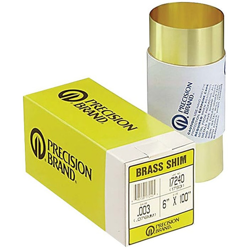 Precision Brand® Brass Shim Stock Rolls, 0.002" X 6" X 100" (65dcbdfeaad63d66a939310c_ud)