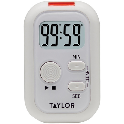 Taylor Precision Products Digital Display Flashing Light Timer, White (5879)