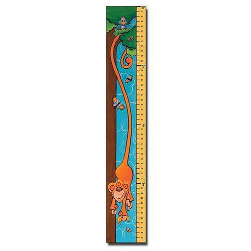 Trademark Fine Art 6 Foot Growth Chart-'Mark the Monkey' by Sylvia Masek (65dcbe614157c7a713e1c5d0_ud)