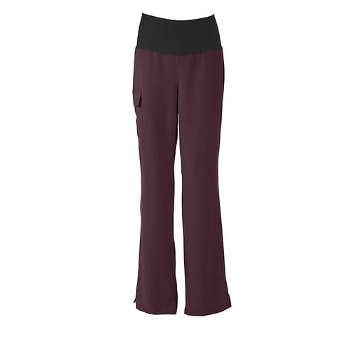 Medline Ocean ave Ladies Yoga Elastic Waist Scrub Pant, Wine, SP (65dcbe8d9bd49ac8093daf3f_ud)