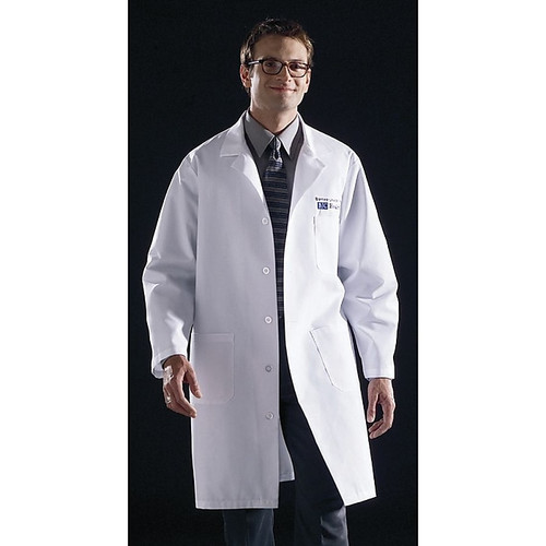 Medline Unisex Knee Length Lab Coats, White, XL (65dcbe949bd49ac8093daf77_ud)