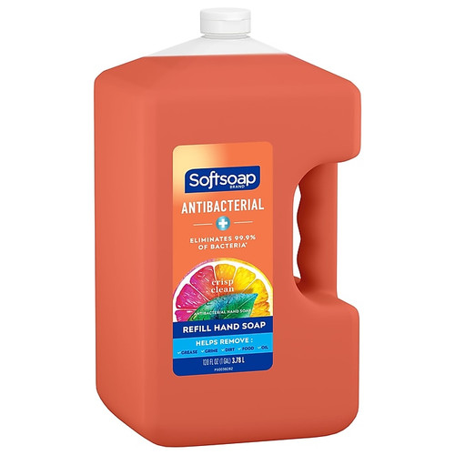 Softsoap Antibacterial Hand Soap Refill, Crisp Clean Scent, 1 Gallon (201903)