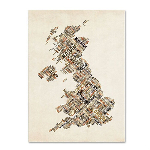 Trademark Fine Art 'United Kingdom II' 14" x 19" Canvas Art (65dcc01817a032fd25514c46_ud)