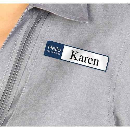 Avery Flexible "Hello My Name Is" Name Badge Labels, 1" x 3 3/4", Assorted Colors, 100 Labels Per Pack (5154)