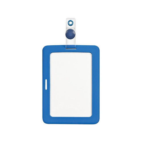 Cosco MyID ID Badge Holder, Blue/Clear (075014)