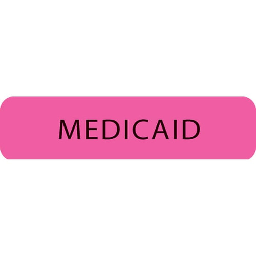 Insurance Chart File Medical Labels; Medicaid, Fluorescent Pink, 5/16x1-1/4", 500 Labels (65dcc16356ba3d1b26e98999_ud)