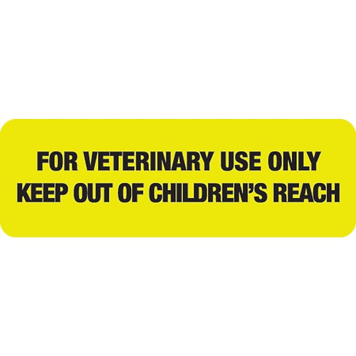 Veterinary Medication Labels; For Veterinary Use Only, Fl Chartreuse, 1/2x1-1/2", 500 Labels (65dcc18656ba3d1b26e989ff_ud)