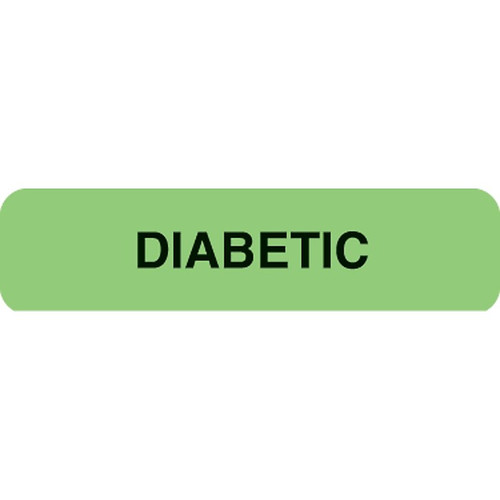 Chart Alert Medical Labels; Diabetic, Fluorescent Green, 5/16x1-1/4", 500 Labels (65dcc19956ba3d1b26e98a51_ud)