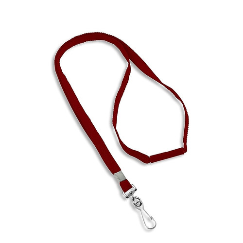 IDville 36" Blank Flat Woven Breakaway Lanyards with J-Hook, Red, 25/Pack (1343500RDH31)