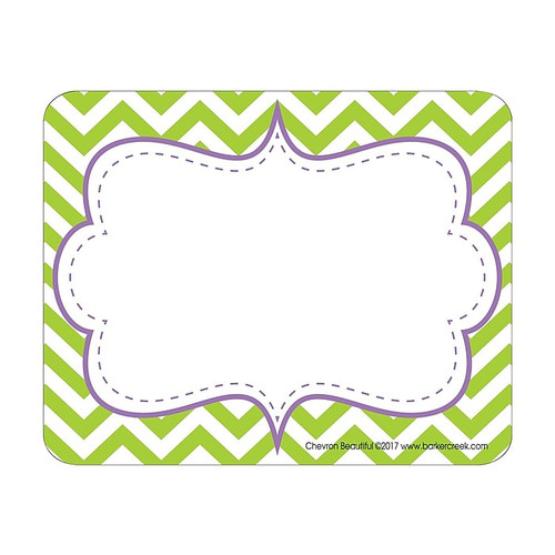 Barker Creek Remember Me! Chevron Beautiful Stick On Sticker Name Tags, Assorted Colors, 45/Pack (LL-1523X)