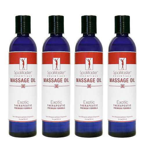 Master Massage Exotic Massage Oil, 8 oz. 4/Pack (30578)