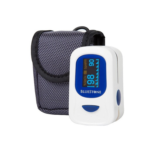 Bluestone Fingertip Pulse Oximeter, White/Blue (80-5105)