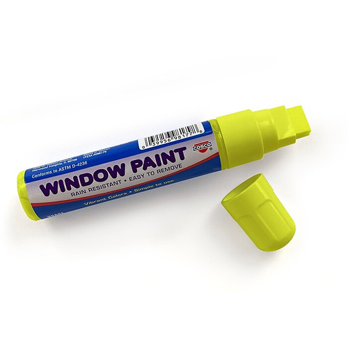 Cosco® Window Paint Marker, Yellow (98177)