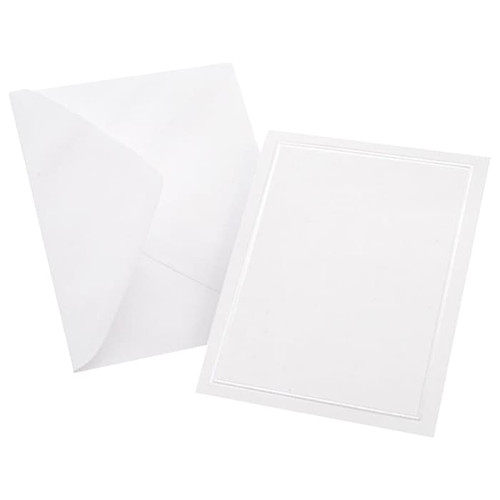 Gartner Studios Smooth General Use Blank Cards, White/Pearl, 50/Pack (60023)