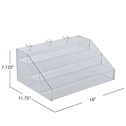 Azar Displays Three-Tier Acrylic Counter/Pegboard/Slatwall Step Display (65dcc64fc94d75169dbe8631_ud)