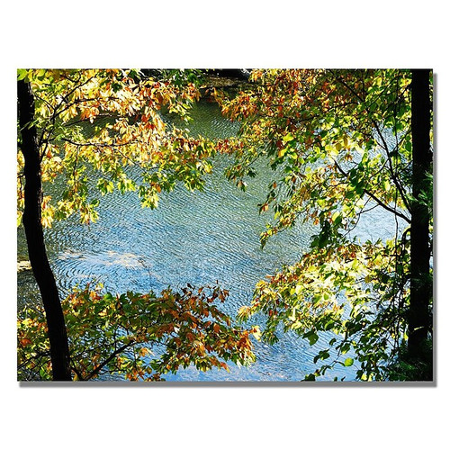 Trademark Fine Art 'Early Fall Along the River' 30" x 47" Canvas Art (65dcc68ae0870eb6e1383185_ud)