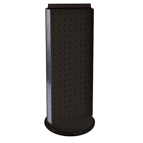 Azar 20"(H) x 8"(W) 2-Sided Non-Revolving Pegboard Counter Unit, Black Solid (65dcc6a2c94d75169dbe8743_ud)