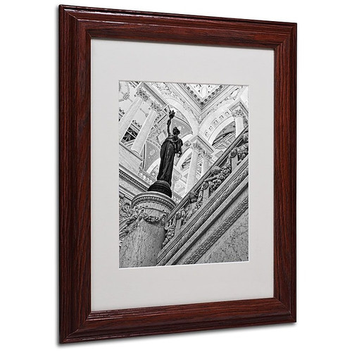 Trademark Fine Art 'Library of Congress' 11" x 14" Wood Frame Art (65dcc77fe0870eb6e13834af_ud)