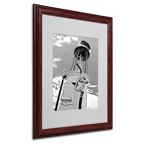 Trademark Fine Art 'Gas Pump' 16" x 20" Wood Frame Art (65dcc844e0870eb6e1383743_ud)