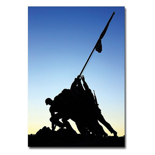 Trademark Global Gregory Ohanlon "Iwo Jima Memorial" Canvas Art, 24" x 16" (65dcc877e0870eb6e13837bb_ud)