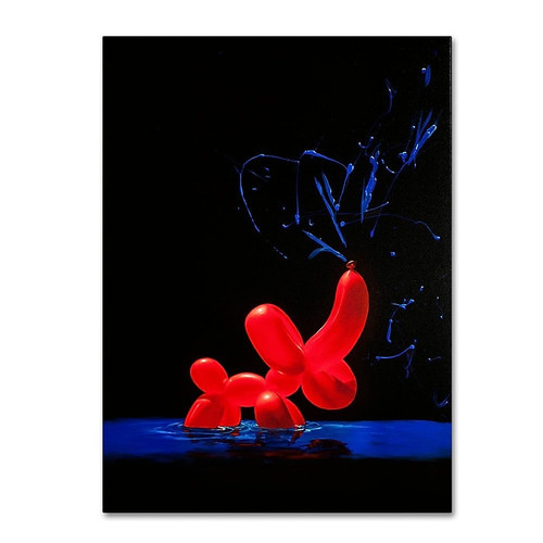Trademark Fine Art 'Balloon Elephant' 14" x 19" Canvas Art (65dcc90be0870eb6e13839d5_ud)