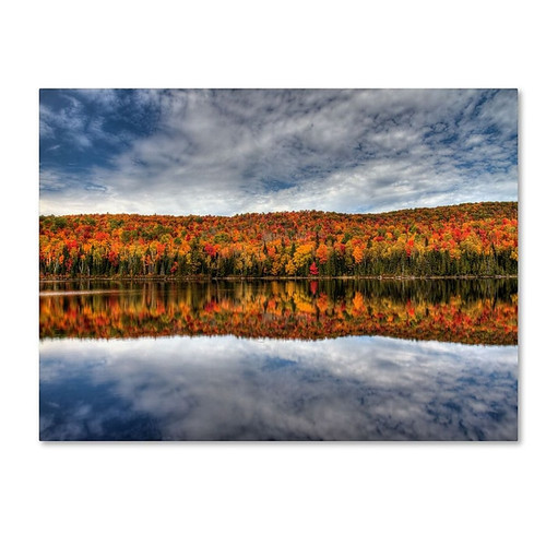 Trademark Fine Art 'Autumn Reflection' 14" x 19" Canvas Art (65dcc996e0870eb6e1383c11_ud)