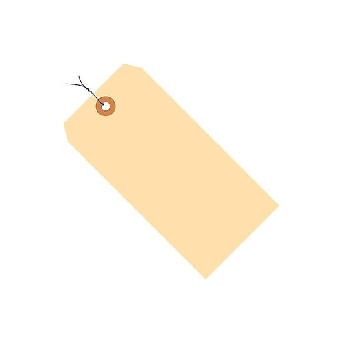 7 1/2" x 3 3/4" - 15 Pt. Jumbo Manila Shipping Tag - Pre-Wired, 500/Case (65dcd38ae74359cde4f63aff_ud)