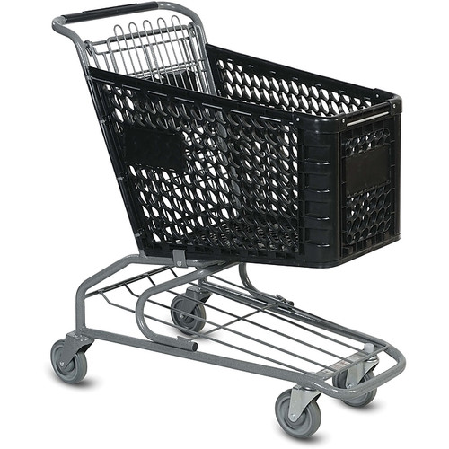 Versacart V-Series Traditional Plastic Shopping Cart, 72 Liter, Black (103-072 BLK)