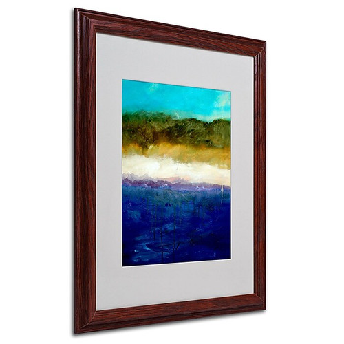 Michelle Calkins 'Abstract Dunes Study' Framed Matted Art - 16x20 Inches - Wood Frame (65dcef40e8837636b119f6eb_ud)